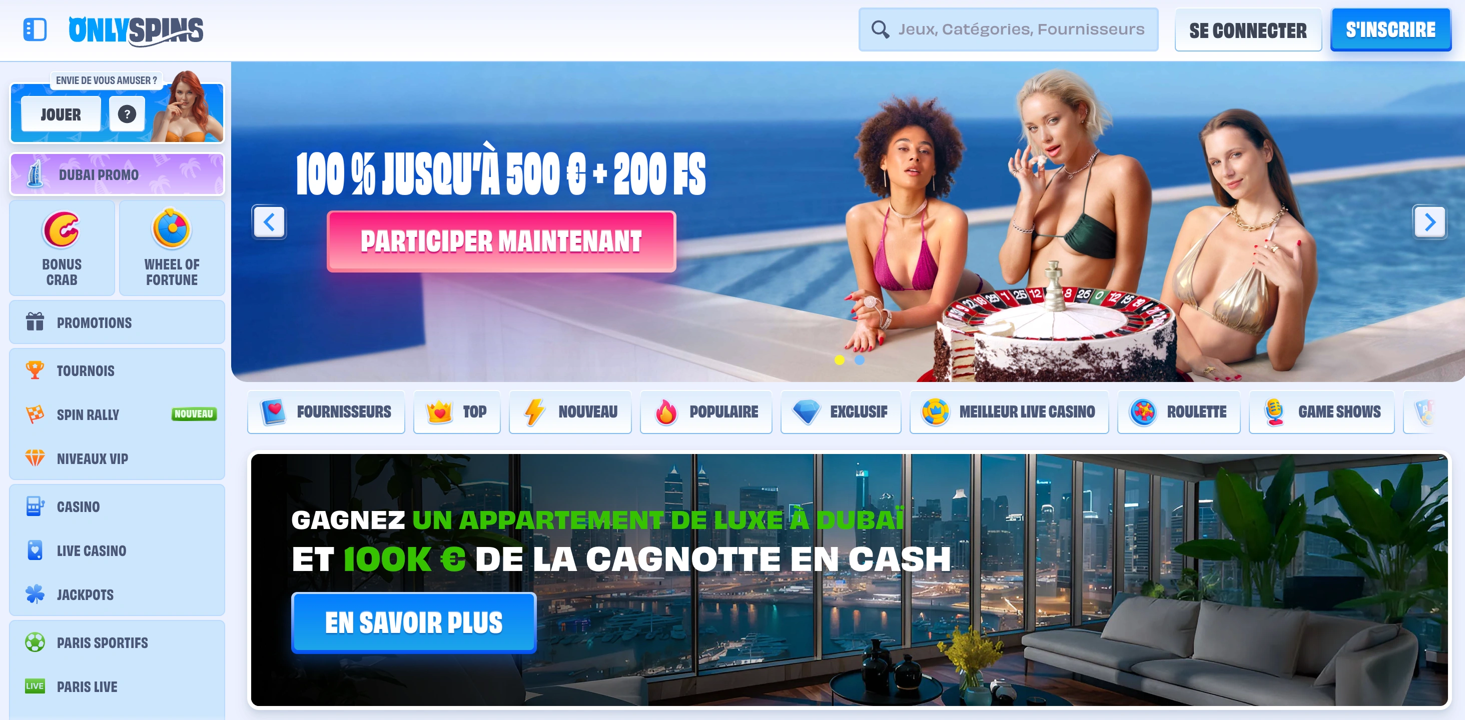 Méthodes de paiement Onlyspins