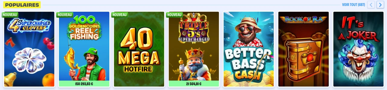 Machines à sous populaires sur Onlyspins